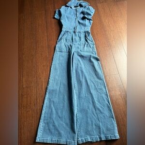 Flying Monkey Light Blue Denim Jumpsuit